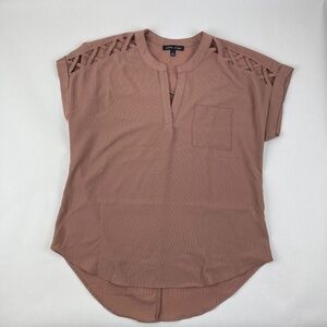 Moa Moa Womens Blouse Brown Small